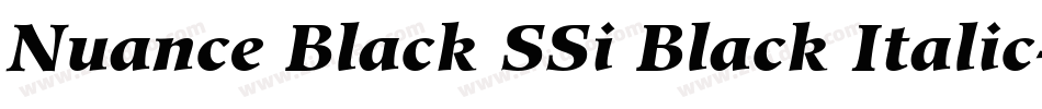 Nuance Black SSi Black Italic字体转换